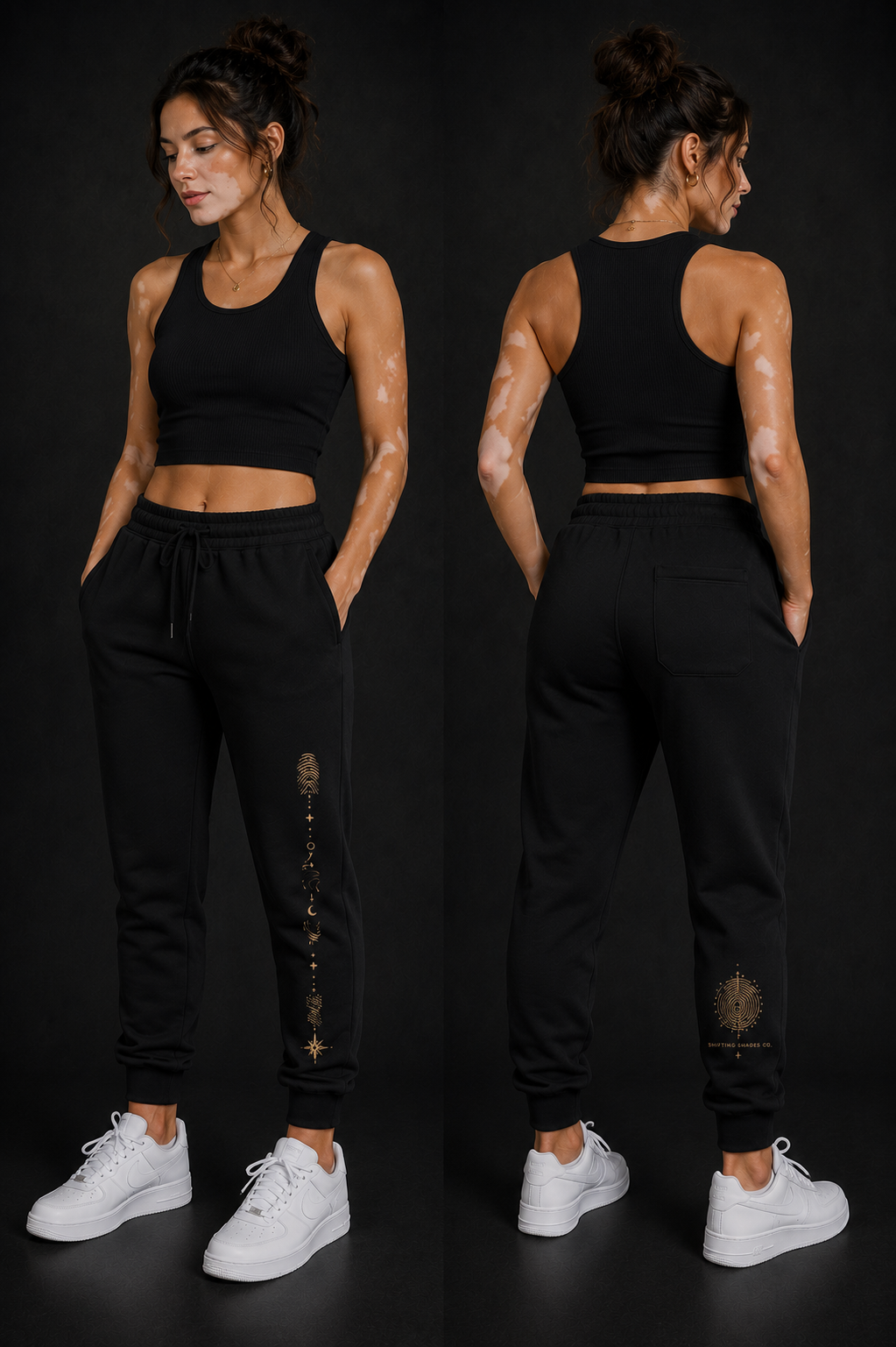 Unisex Finger print fleece sweatpants