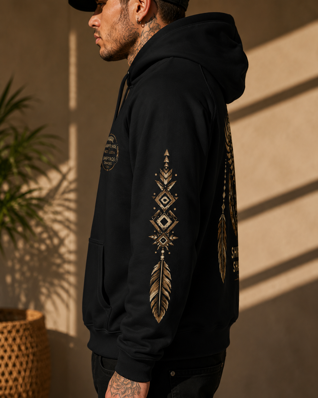 Eagle Spirit Eco Raglan Hoodie | Shifting Shades Co.