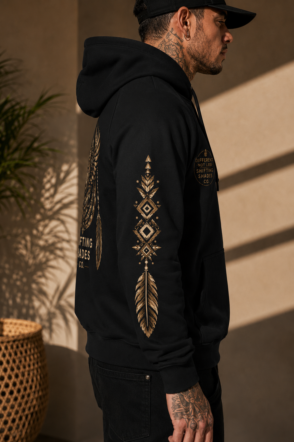 Eagle Spirit Eco Raglan Hoodie | Shifting Shades Co.