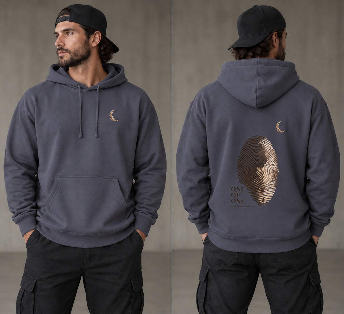 One of One Heavyweight Print Hoodie | Shifting Shades