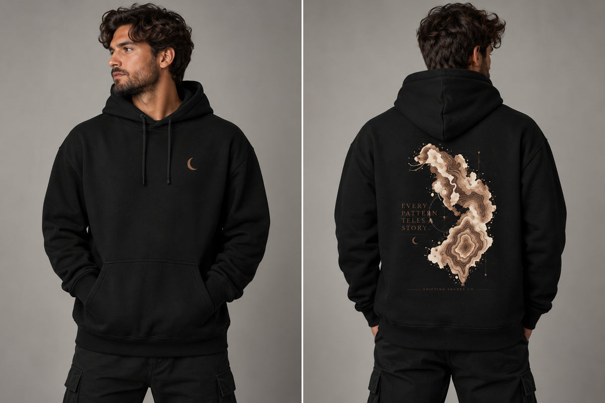 Melanin Map Heavyweight Hoodie — Vitiligo Awareness Streetwear | Shifting Shades Co.