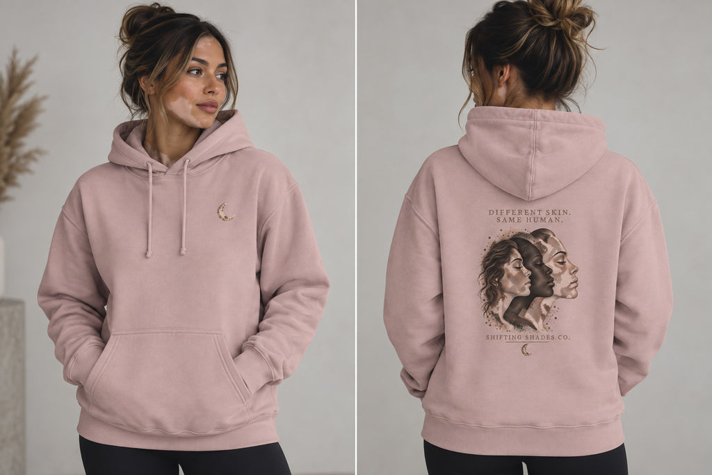 Different Skin Same Human Heavyweight Hoodie | Shifting Shades Co.
