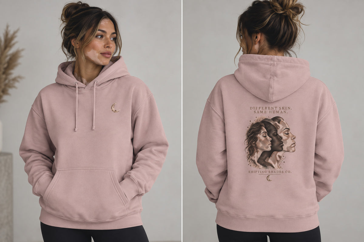 Different Skin Same Human Heavyweight Hoodie | Shifting Shades Co.