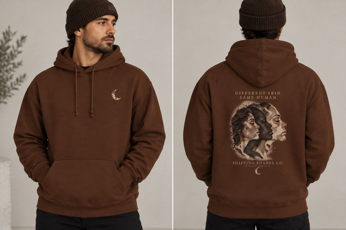 Different Skin Same Human Heavyweight Hoodie | Shifting Shades Co.