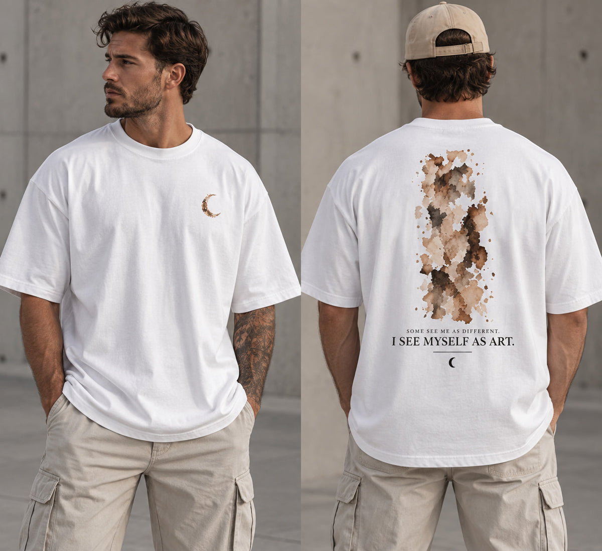 I See Myself As Art Oversized Heavyweight Tee | Shifting Shades Co.