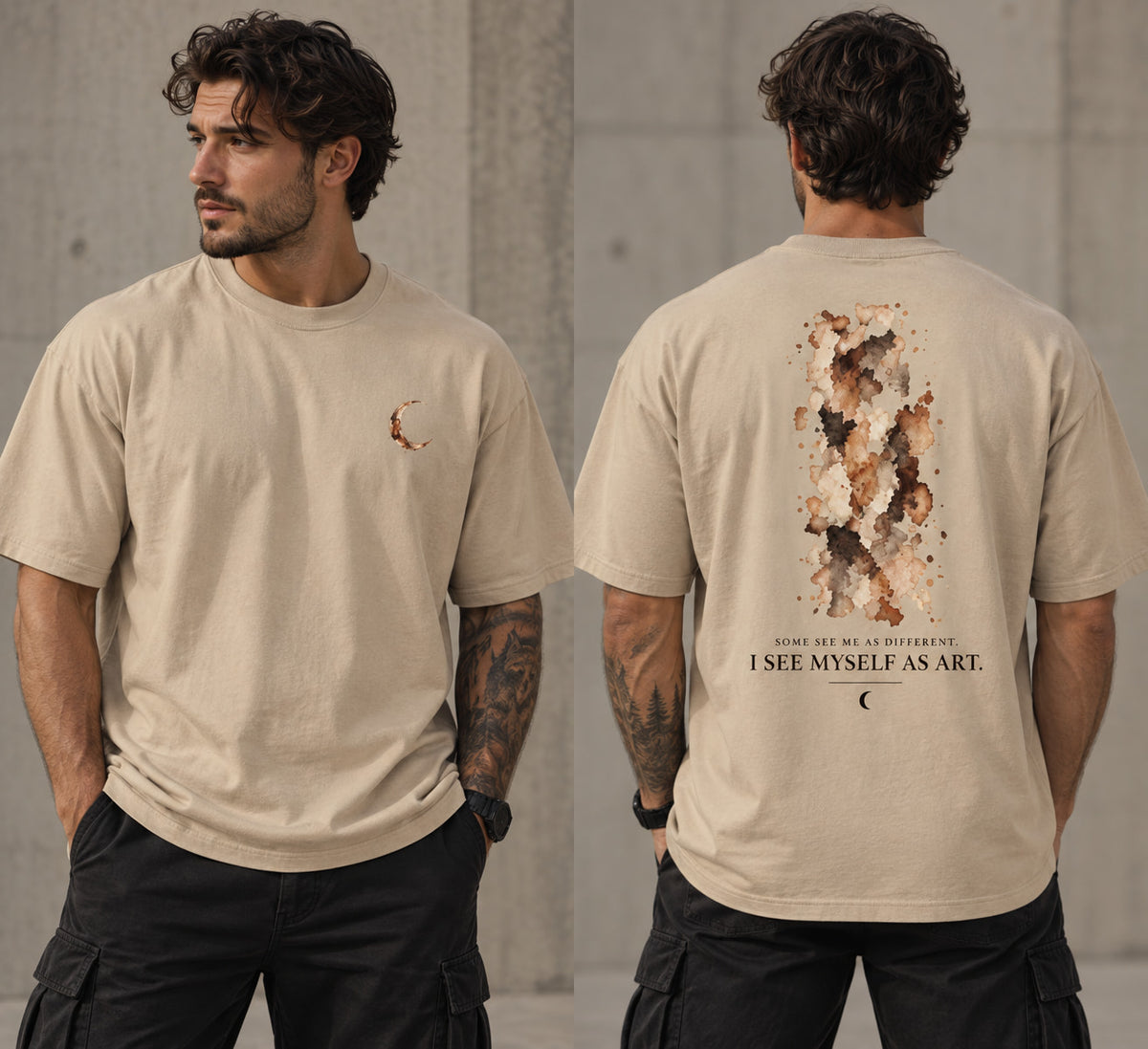 I See Myself As Art Oversized Heavyweight Tee | Shifting Shades Co.