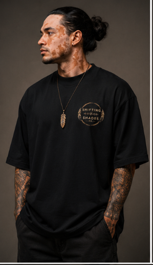 Eagle Spirit Oversized High Neck Tee | Shifting Shades Co.