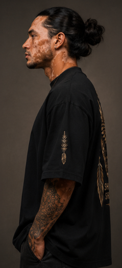 Eagle Spirit Oversized High Neck Tee | Shifting Shades Co.