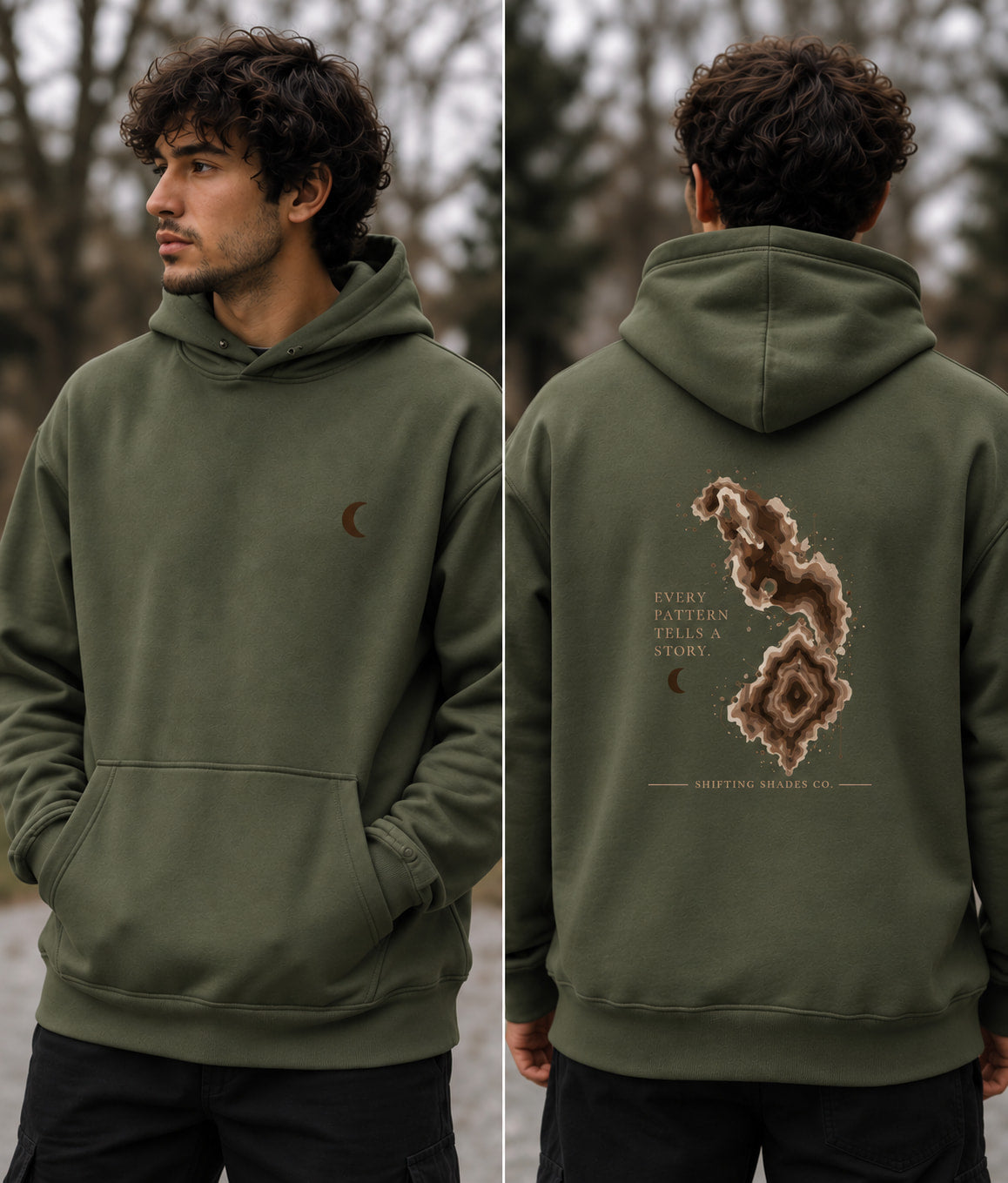 Melanin Map Heavyweight Hoodie — Vitiligo Awareness Streetwear | Shifting Shades Co.